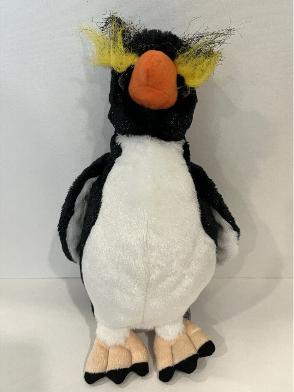 GanZ WEBKINZ Rockhopper Penguin Black White Plush Stuffed Toy 11in